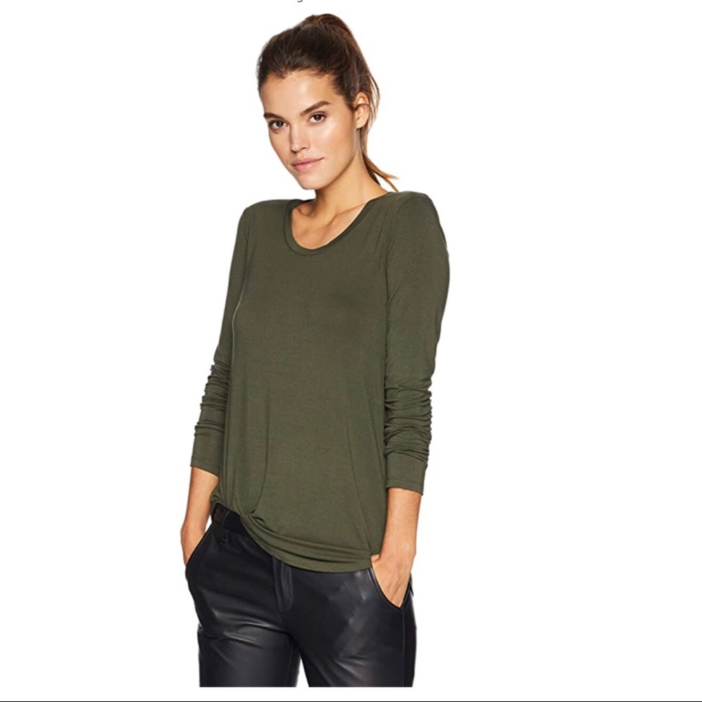 Daily Rituals Long Sleeve Tunic in Forest Green
